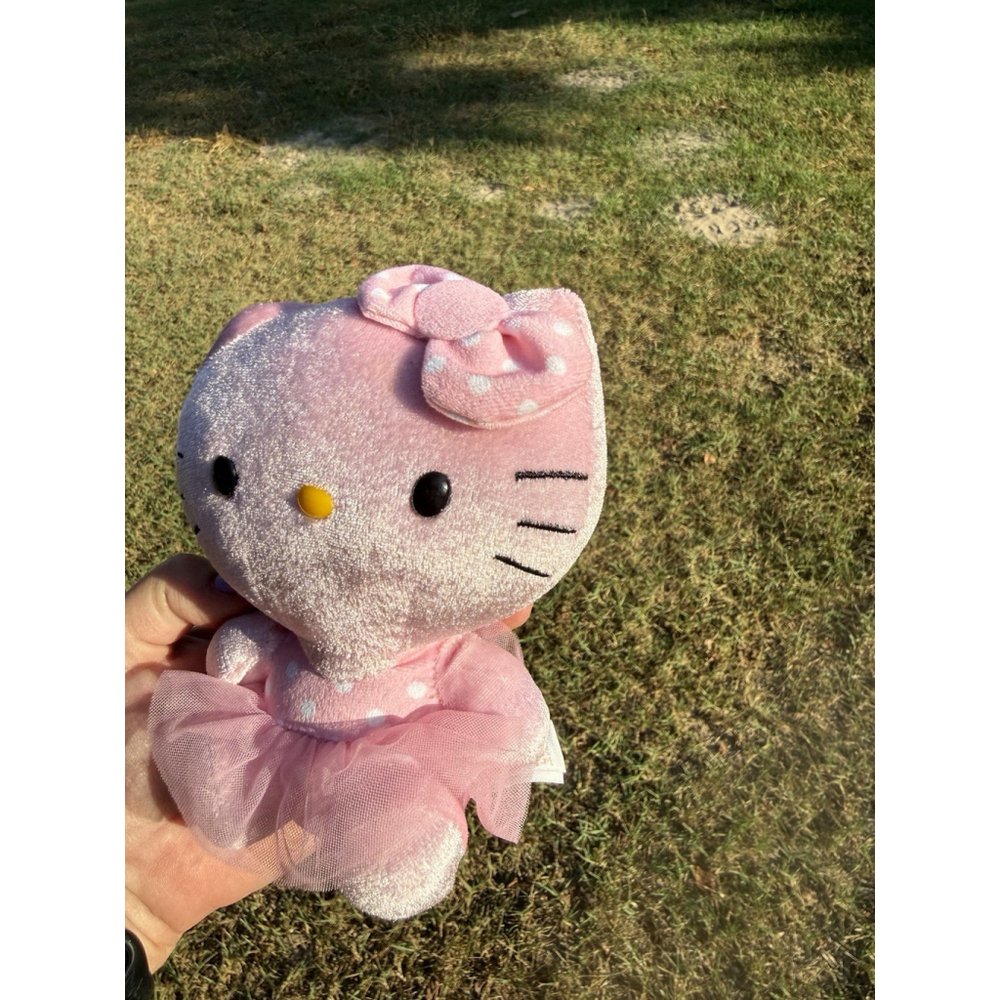 Ty Hello Kitty Sanrio Ballerina Plush 6" Stuffed Animal 2014 Polka Dot Pink Tutu - Picture 4 of 7